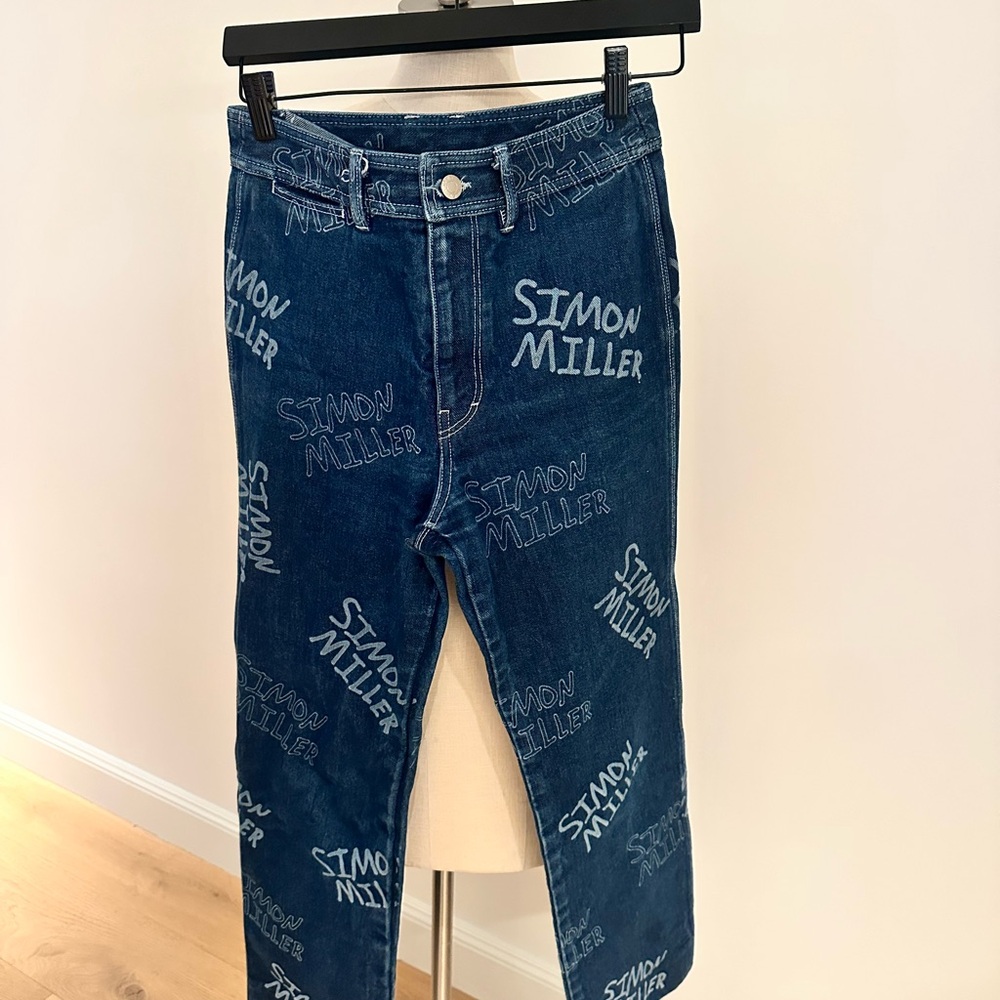 Simon Miller -  Indigo Patterned Jeans - Small